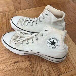 Converse All Star White Canvas High-Tops